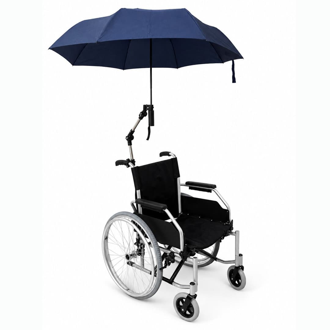 Suporte Articulado para Guarda-Chuva e Guarda-Sol para Cadeira de Rodas